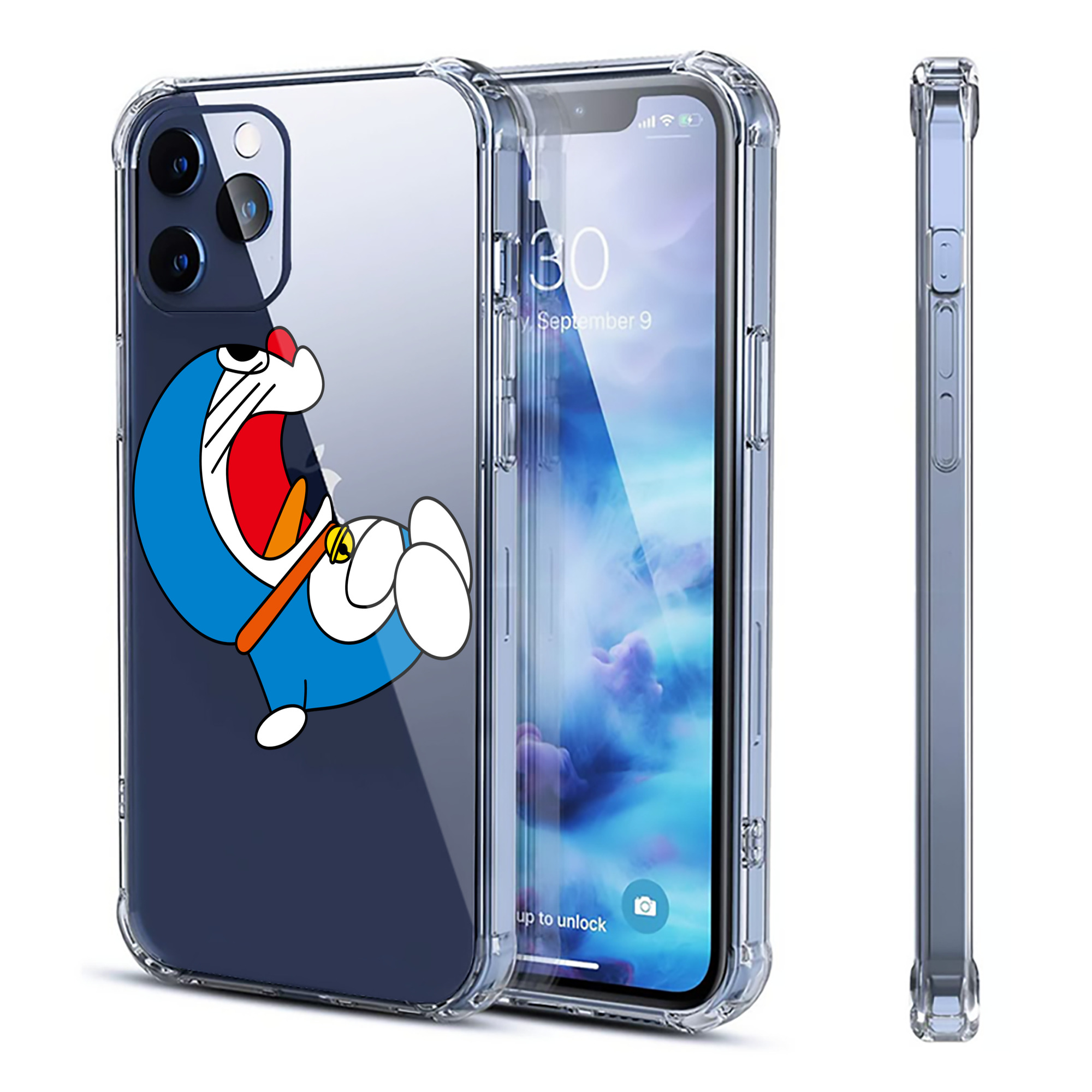 （画像用） ドラえもん Doraemon 【iPhone 12シリーズ対応】透明スマホケース（クリアソフトケース）